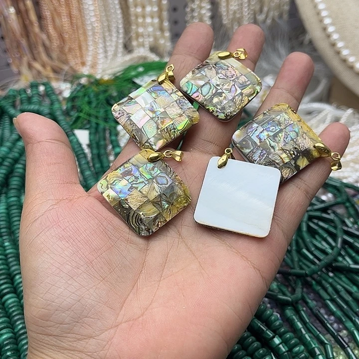 未镶嵌玛瑙/玉髓珠宝半成品一个30mm左右鲍鱼贝吊坠