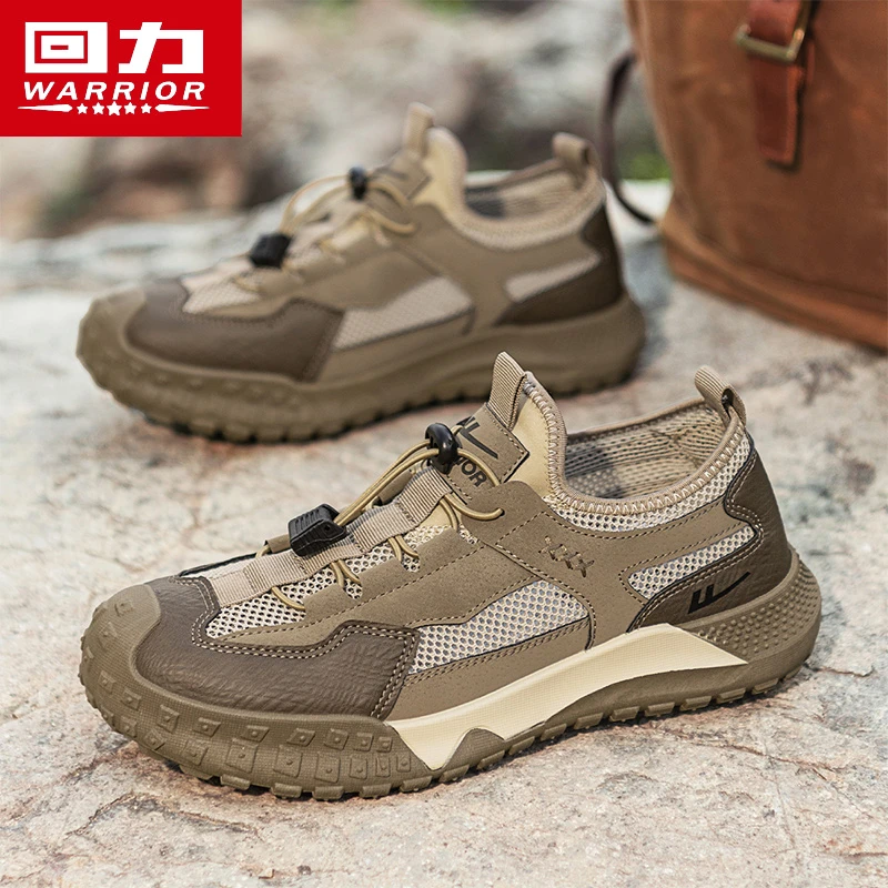 回力男鞋冬季网面透气户外休闲鞋子登山徒步运动轻便防滑沙滩凉鞋