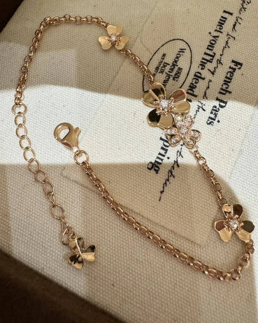 钻石手链18k金镶嵌天然钻石繁华手链