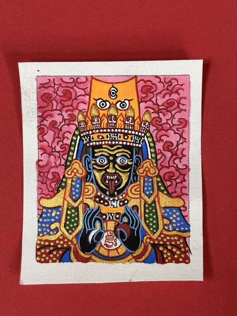 粉唐扎基拉姆--热贡纯手绘唐卡