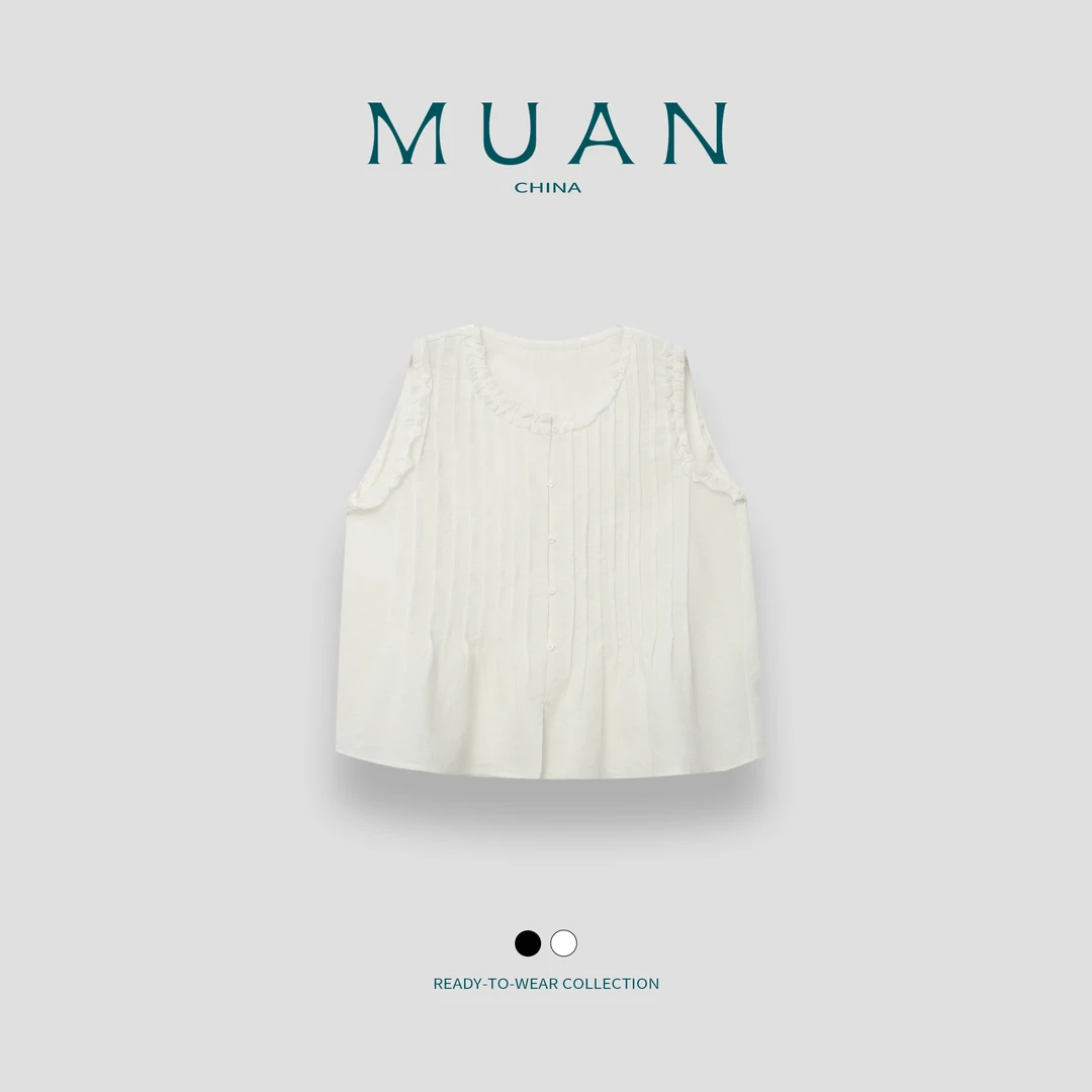 木岸MUAN：《莉莉安马甲》定制亚麻宽松百搭高级马甲上衣X-MJ-F8310