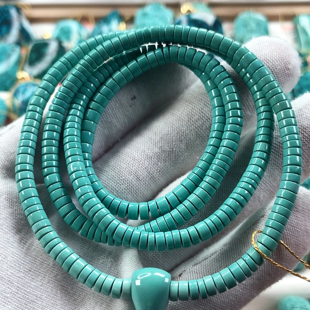 绿松石未镶嵌车挂尺寸4.5