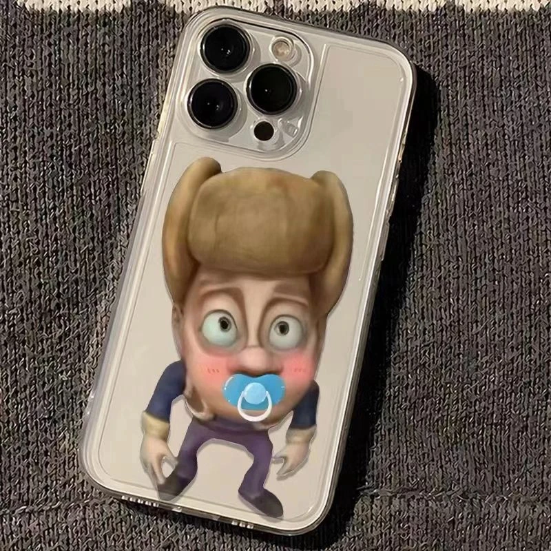 搞笑奶嘴光头强适用苹果iPhone15promax华为手机壳13软12太空壳se