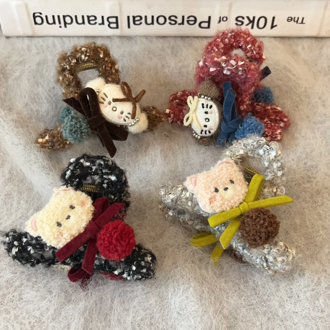 木子秋萌趣娃娃~可爱毛绒娃娃抓夹高级感气质简约百搭韩版发夹