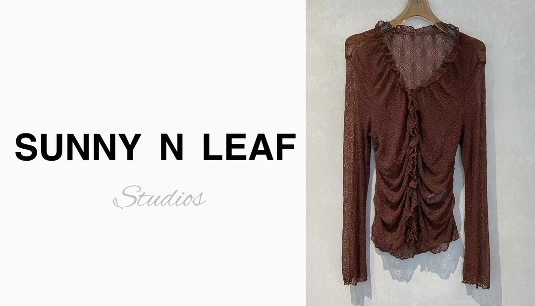 SUNNY N LEAF 法式气质显瘦蕾丝上衣 SL6F5ZW250