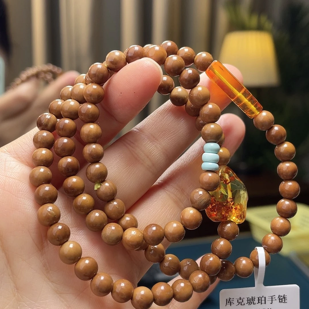 蜜蜡未镶嵌裸石手链