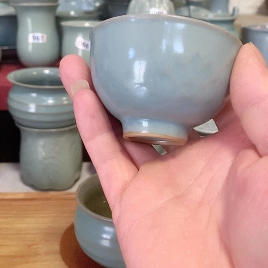 原产地汝瓷，小客杯，
