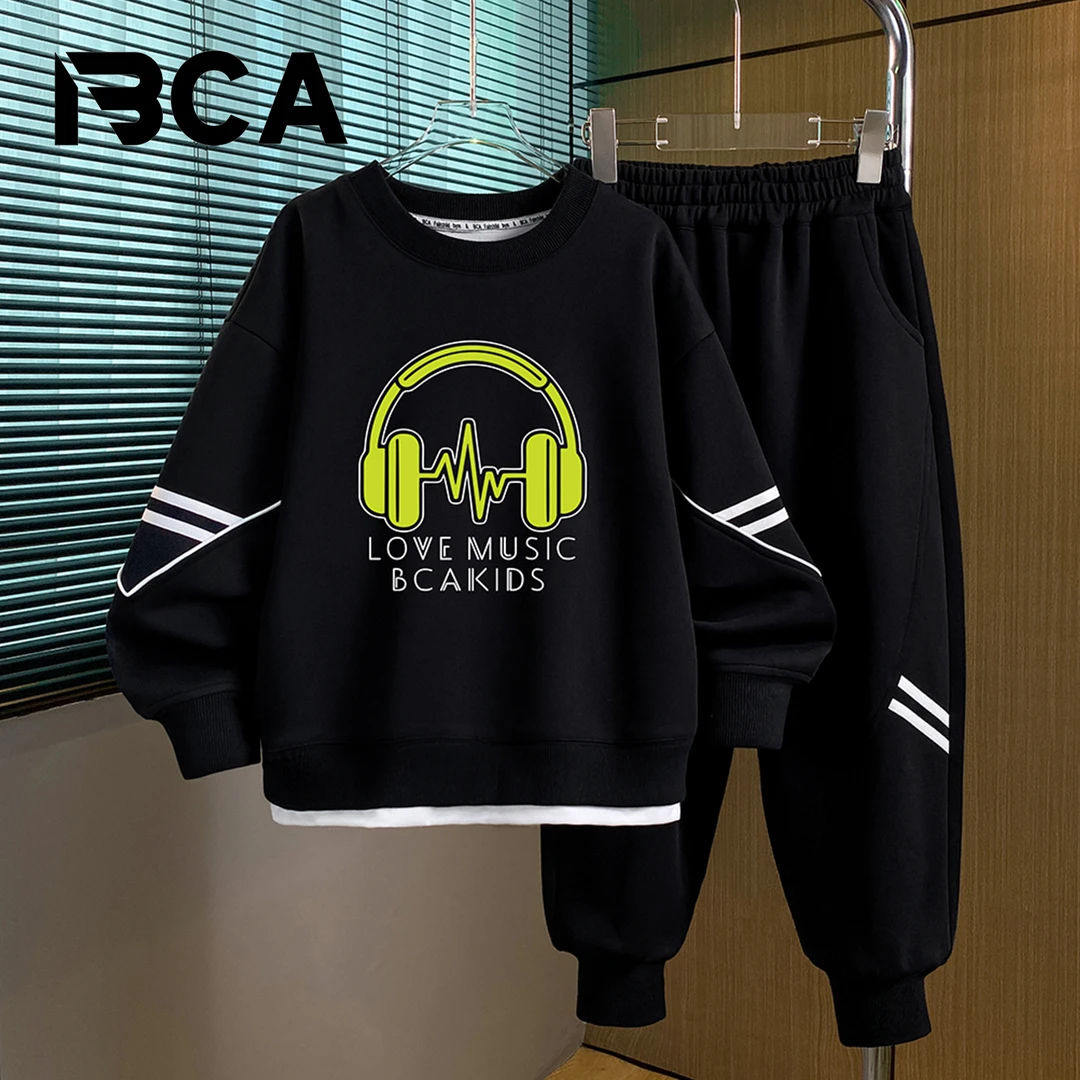 BCA中大童青少年男童潮酷穿搭春秋套装（S-002+TU-53+GN-3）