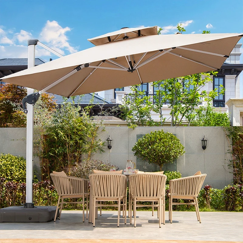 【藤朝品牌】户外豪华高端别墅庭院花园露台遮阳伞铝合金罗马大伞