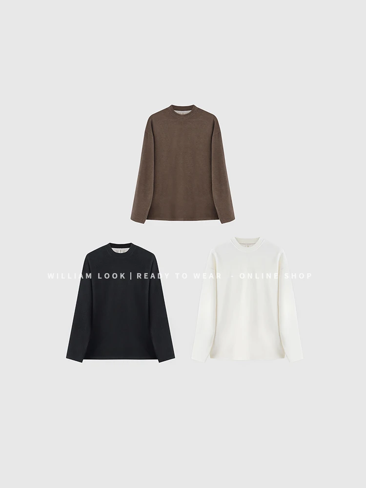 威廉威 男女同款【羊毛醋酸基础卫衣】酥服厚实好穿保暖卫衣A924