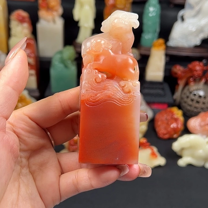 寿山石高山水冻石