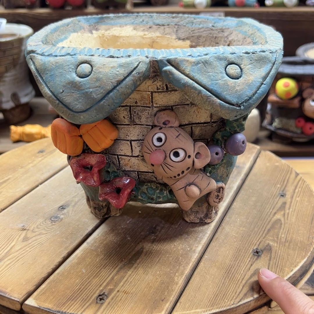 嘻哈多肉花盆百搭