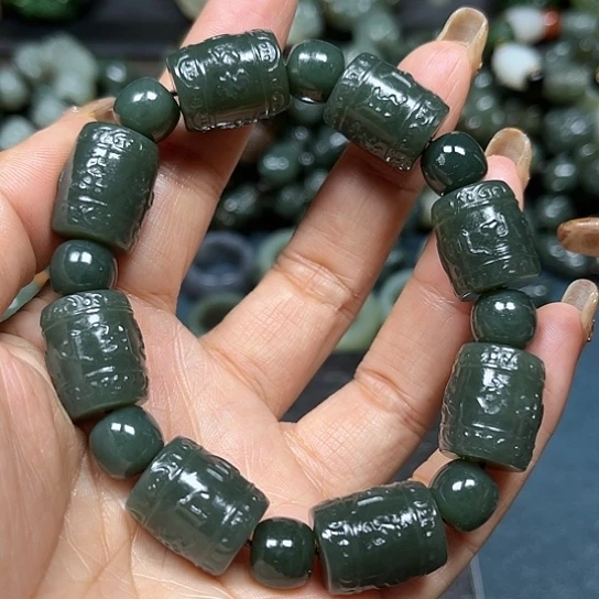 和田玉手串未镶嵌