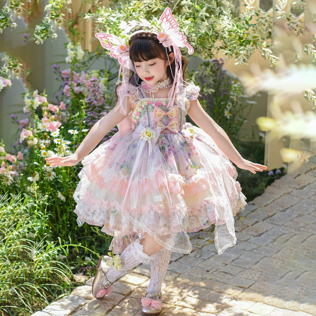 .森屿精灵.女童夏季洛丽塔公主蓬蓬裙新款洋气可爱生日礼服连衣裙