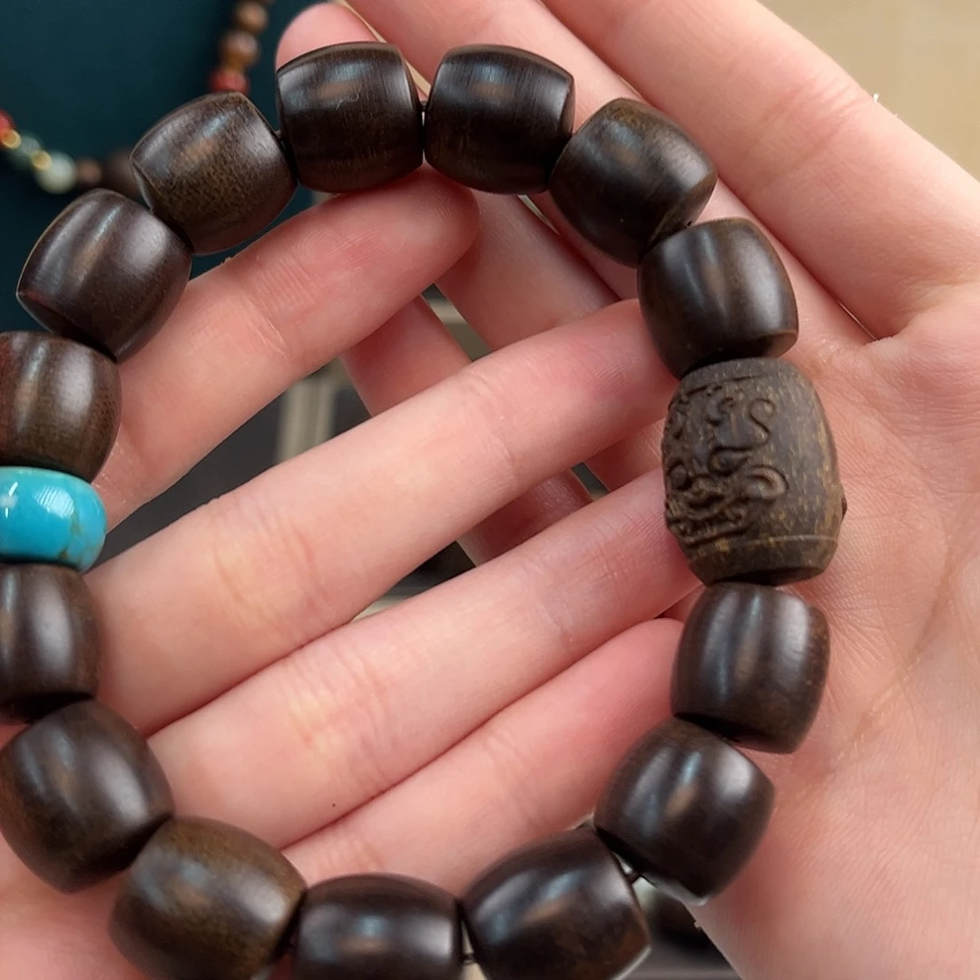 仁***斌沉香碎屑沉香14mm越南芽庄玉化白奇楠沉水