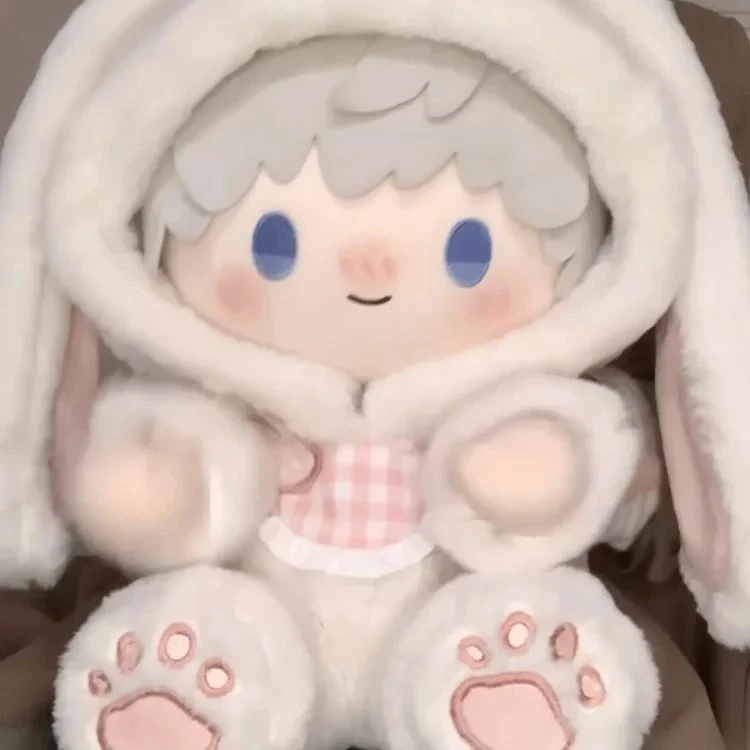 40CM坐姿娃衣一番赏冬季兔毛遇见小兔洛洛米毛绒可爱衣服着替换