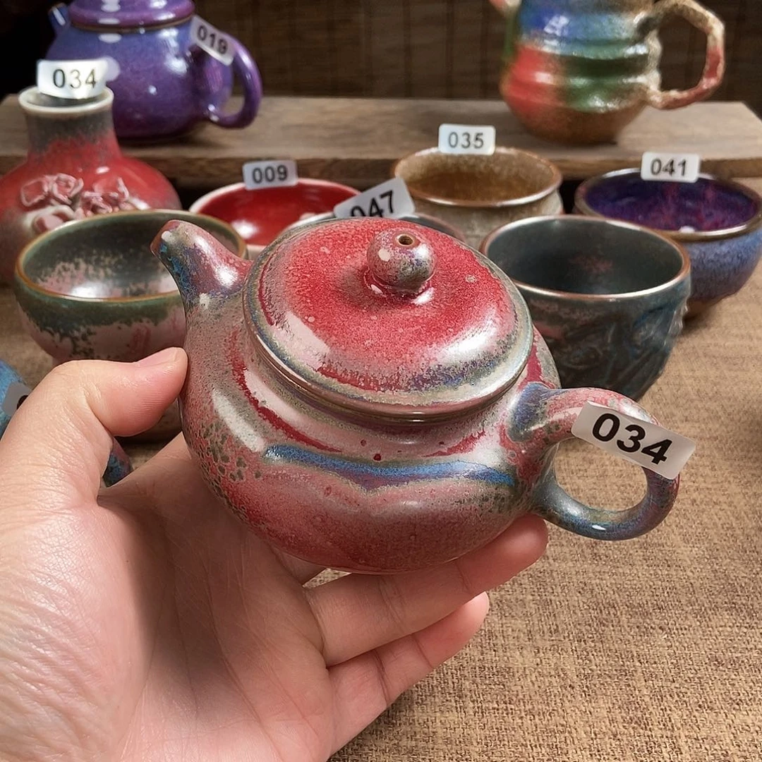 瓷片钧瓷茶壶茶具