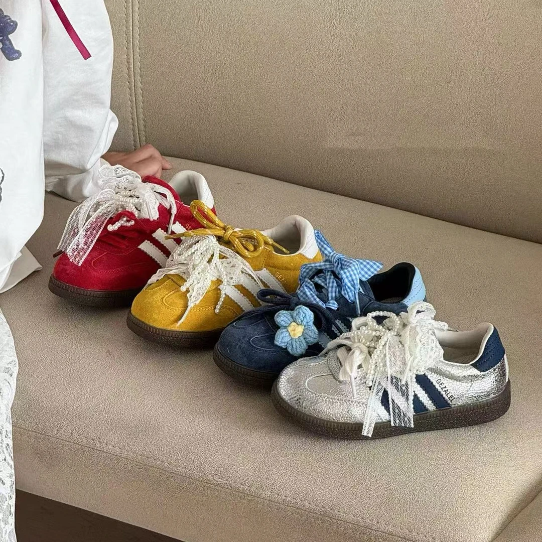 【百变小樱】韩版女童防滑公主休闲运动鞋秋款儿童魔术贴软底徳训鞋