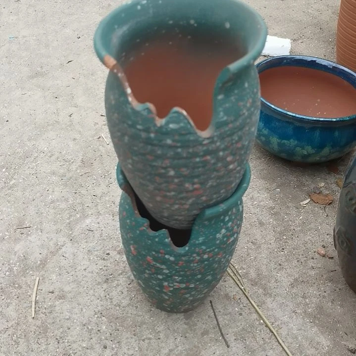 红陶口14高21瑕疵