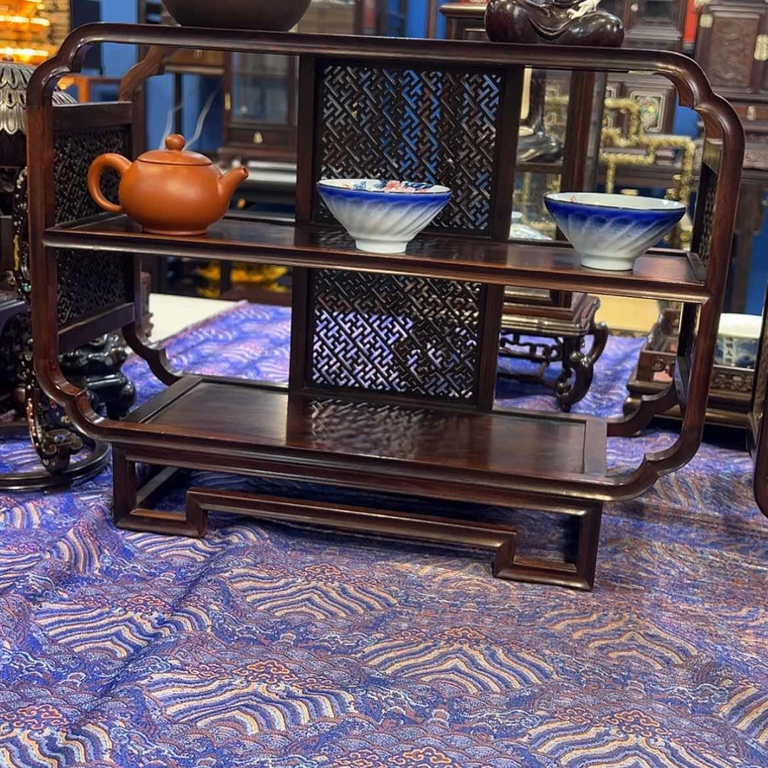 【闪购商品】红酸枝木类成套家具茶架