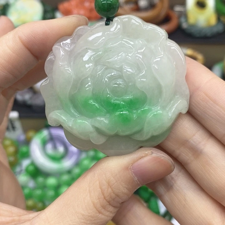 翡翠未镶嵌耳饰项链60