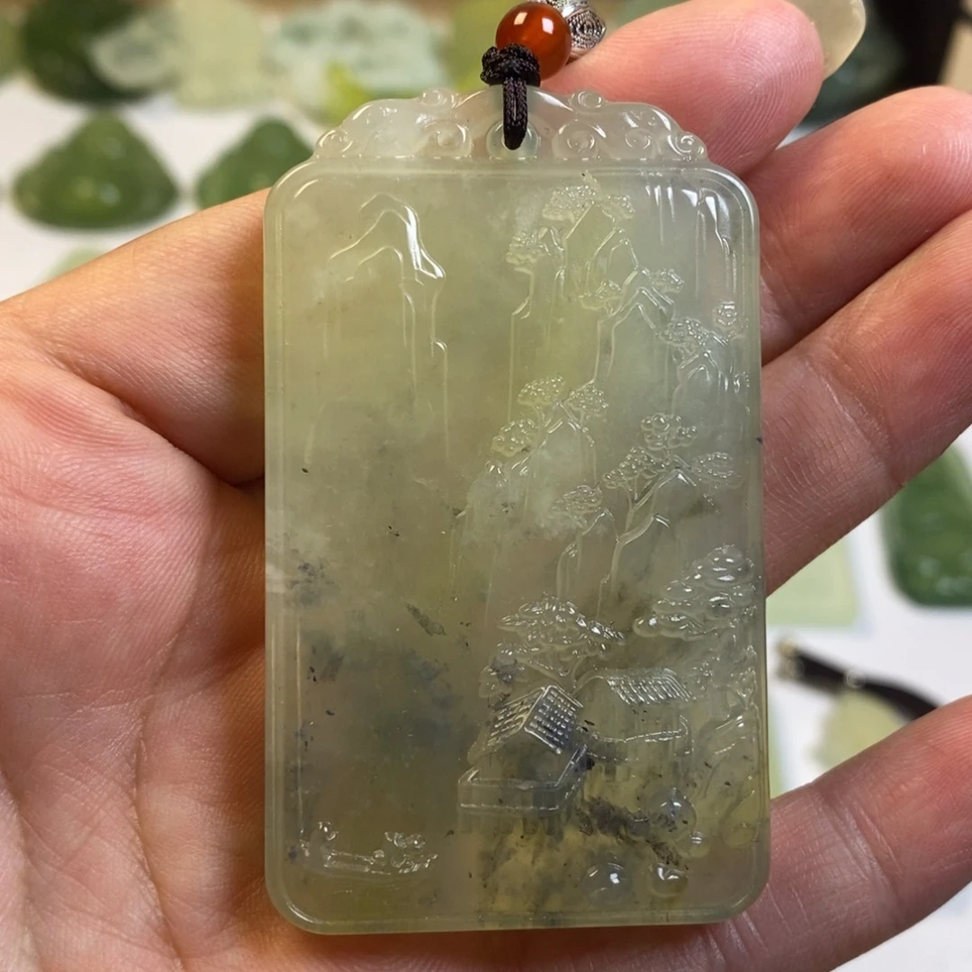 蛇纹石玉未镶嵌颈饰