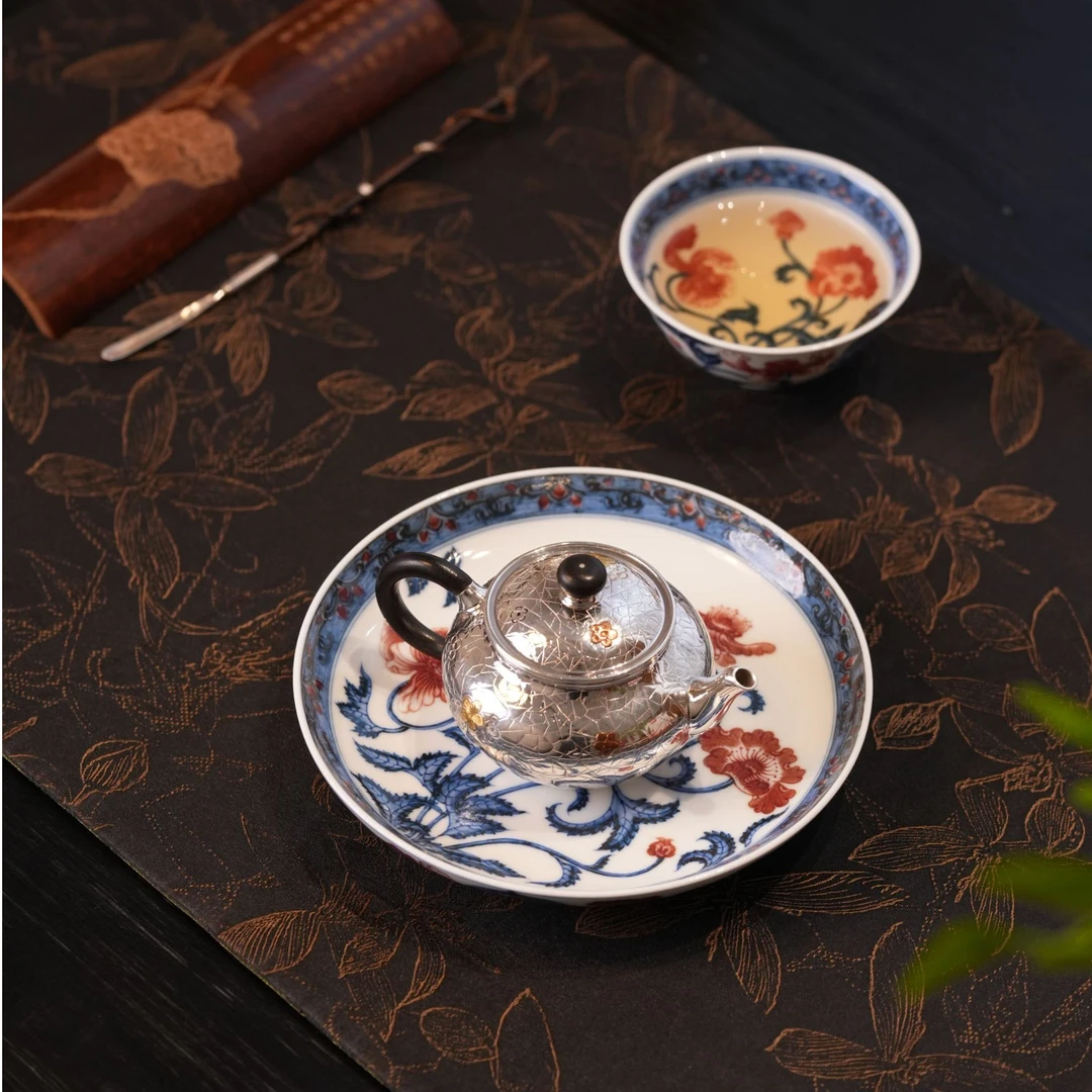 勤义堂原矿青花釉里阳光美人套组景德镇名窑手工手绘高端茶器