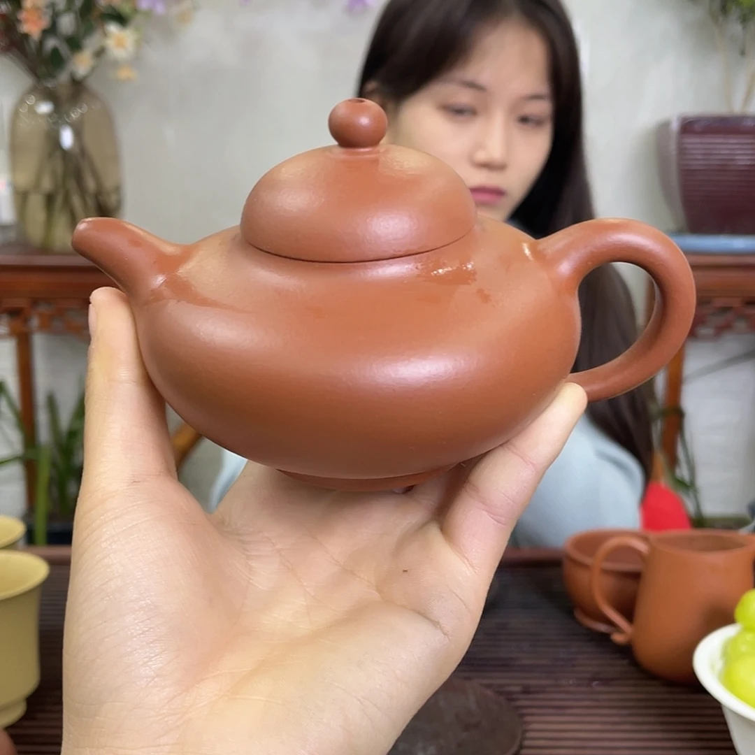 紫砂茶壶赵庄朱泥华颖