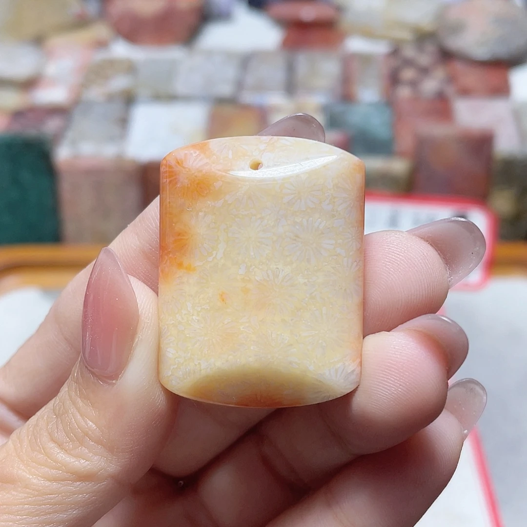 硅化珊瑚（珊瑚玉）合金颈饰