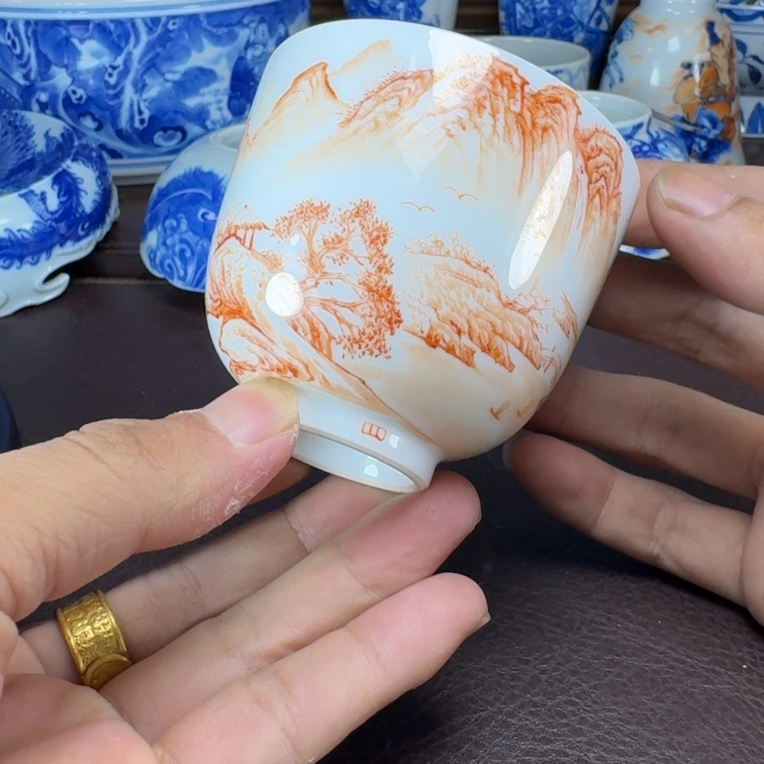 瓷片当代景德镇陶瓷手绘茶具