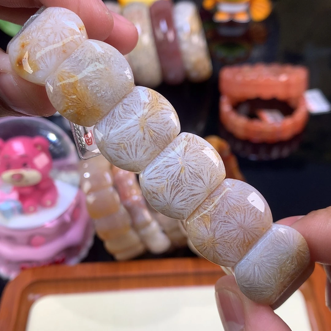 【闪购商品】颈饰未镶嵌硅化珊瑚（珊瑚玉）31号橘调烟花