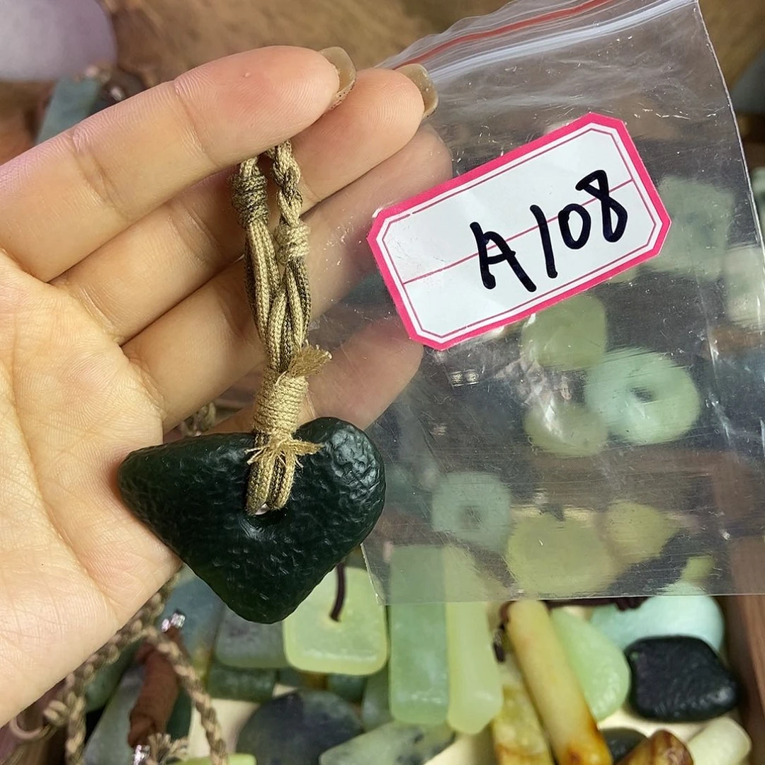 蛇纹石玉手链未镶嵌袁**你