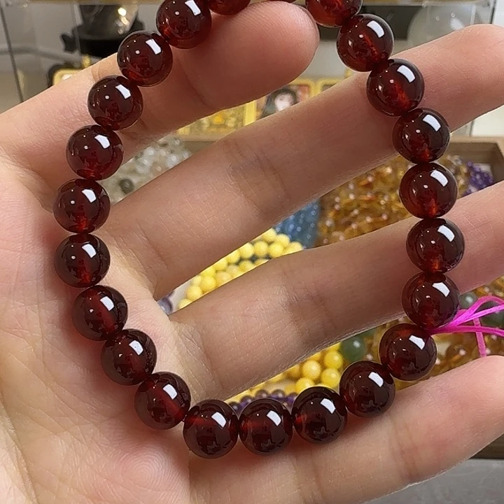 石榴石手链未镶嵌矿坑