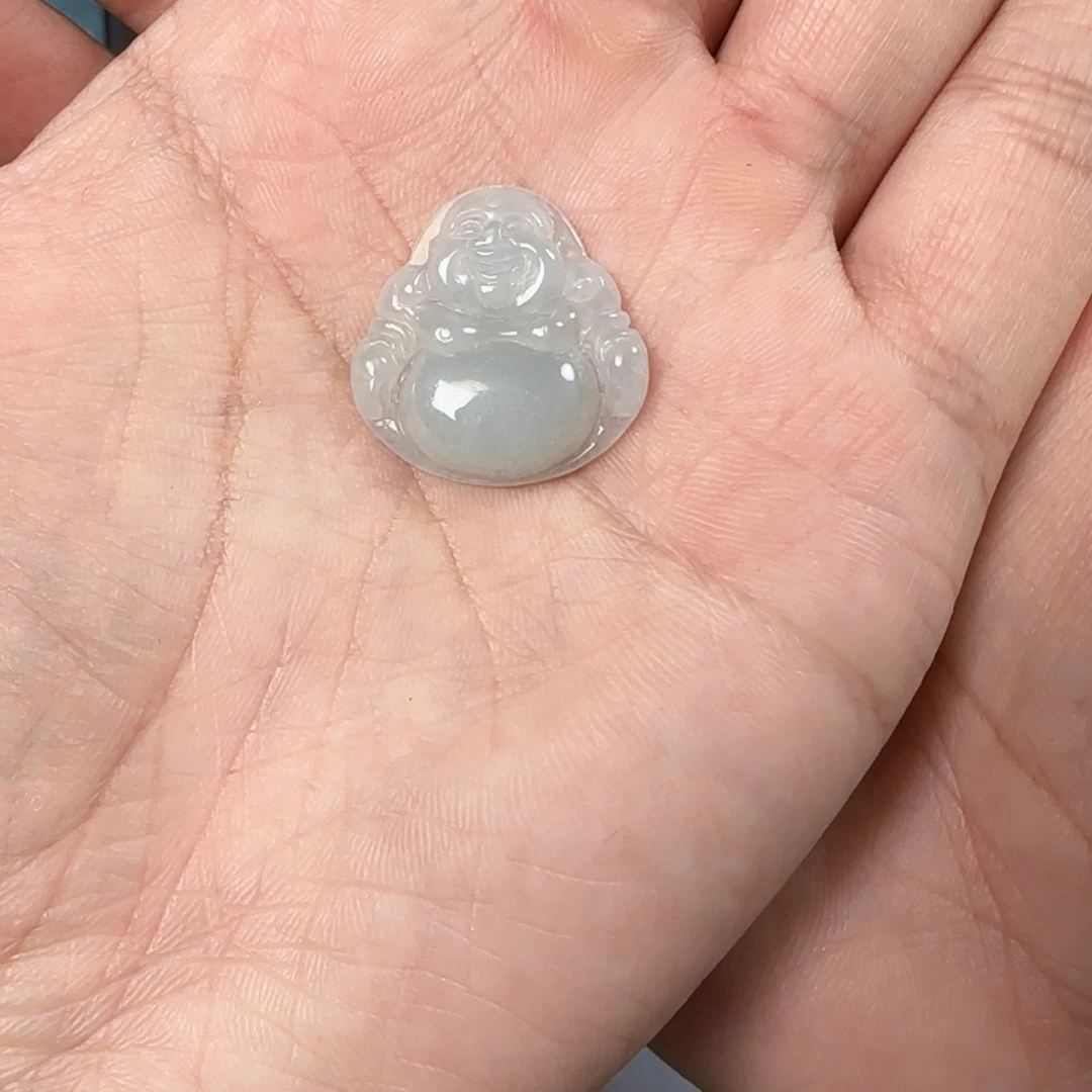 翡翠未镶嵌挂件佛公