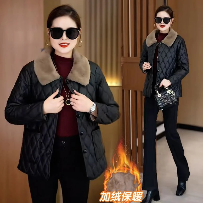 【奥莱清仓】高档加绒加厚棉衣外套女冬季新款时髦百搭宽松短款显