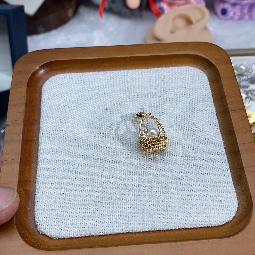 银S925镶嵌吊坠(不含链)海水珍珠