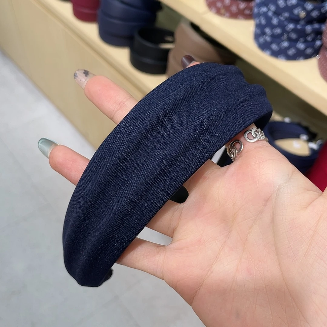 铁合金皮质深蓝高发箍
