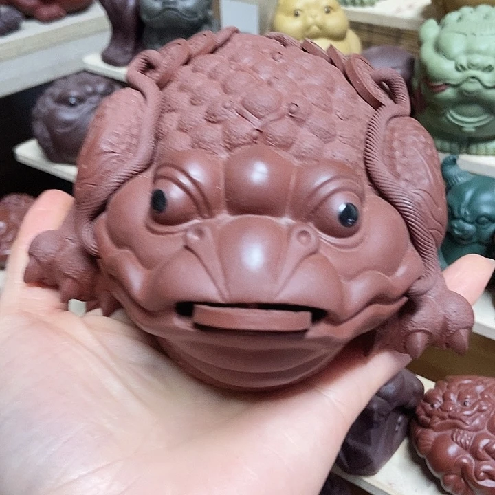 紫砂茶宠宜兴紫砂七星金蟾