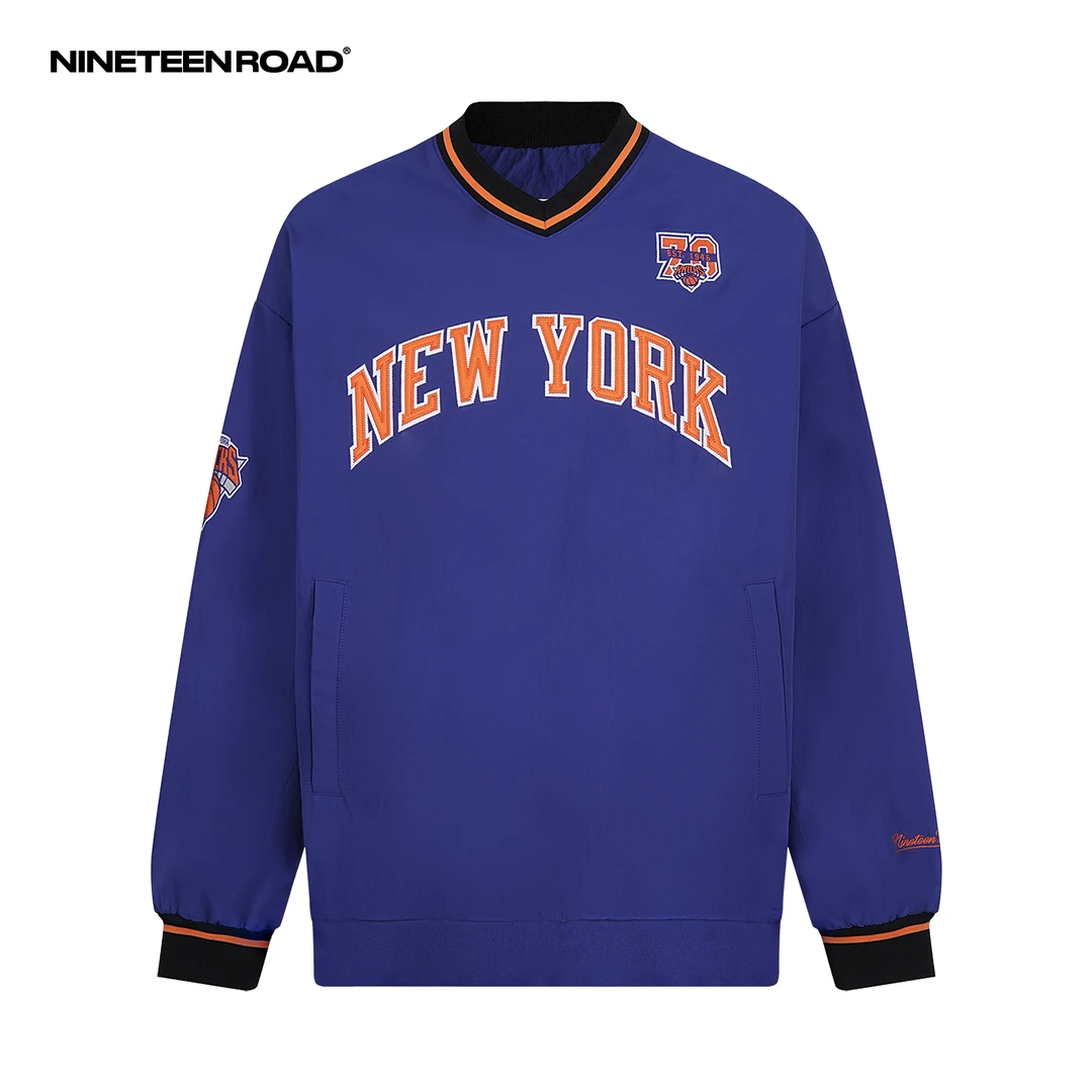 【纽约】尼克斯-林-安东尼--潮流百搭美式宽松V领卫衣