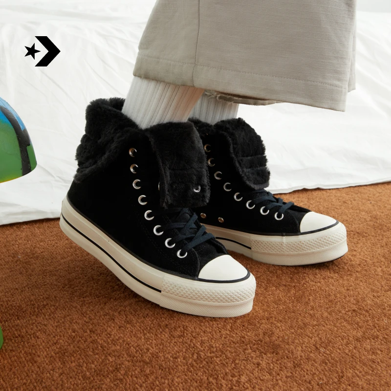 【秋冬新品】匡威AllStarFoldOverLift女厚底休闲板鞋A15229C