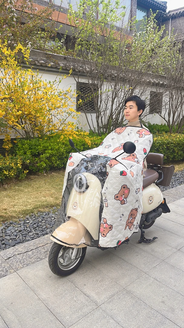 夏季挡风被斗篷式全包防晒遮阳罩电瓶摩托车坐垫一体防水防晒