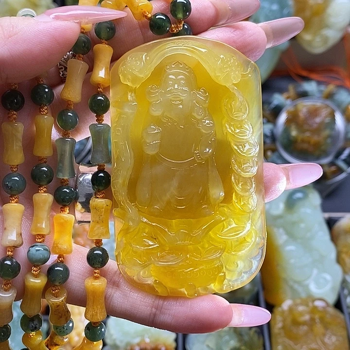 蛇纹石玉未镶嵌颈饰