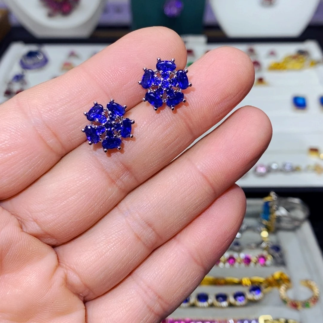 银S925镶嵌耳饰紫晶