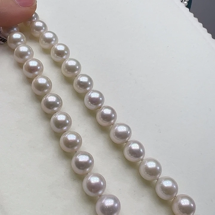 银S925镶嵌淡水珍珠颈饰➕10-11高品极光炫彩