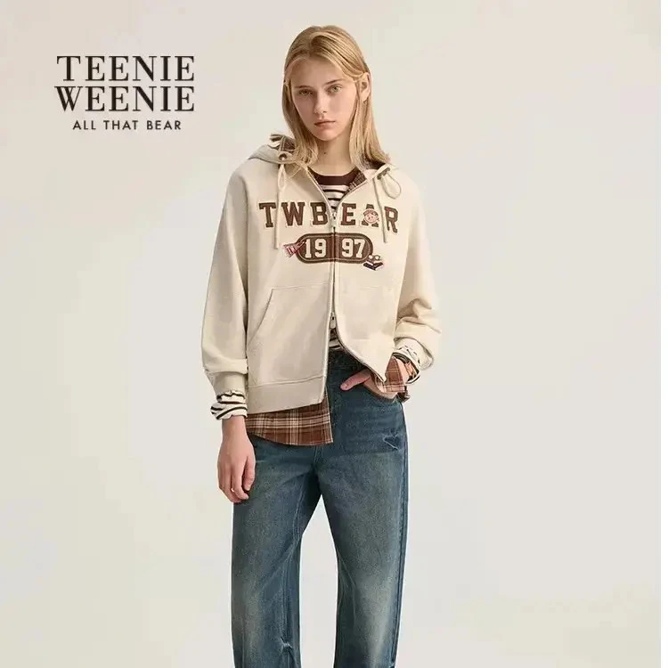Teenie Weenie女薄款连帽宽松型短外套休闲印花美式TTMZ254901P