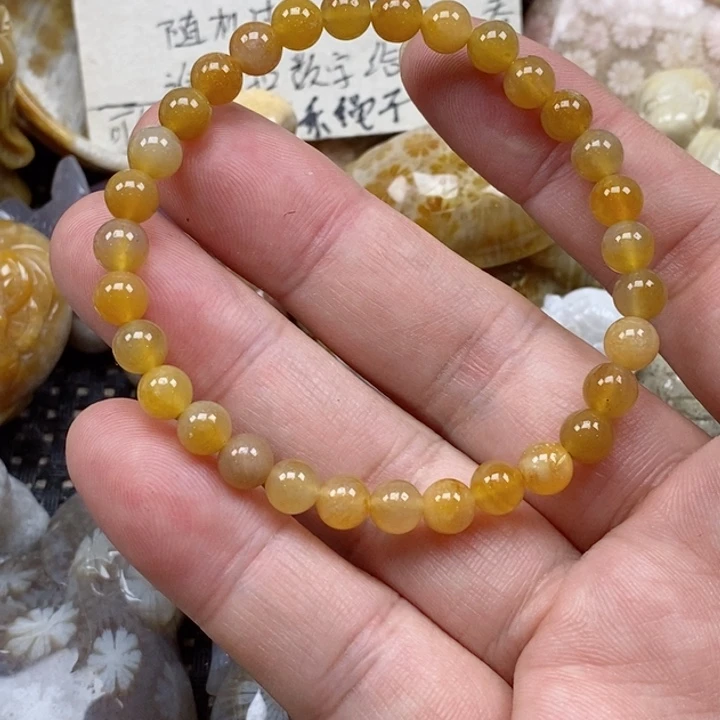 颈饰未镶嵌硅化珊瑚（珊瑚玉）