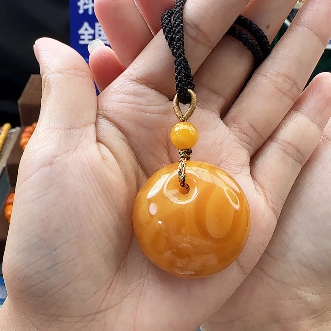 琥珀颈饰未镶嵌吊坠
