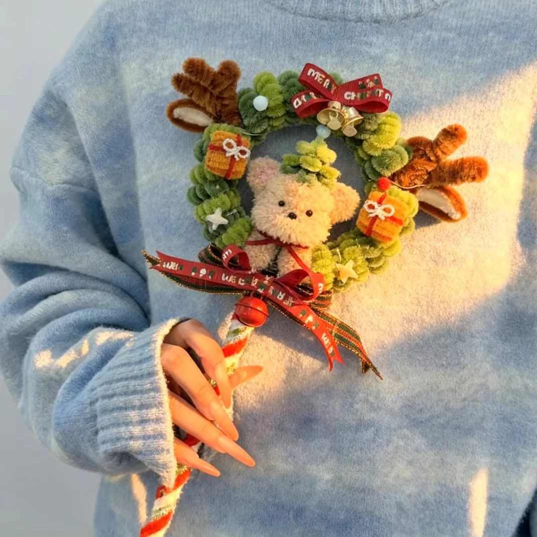 圣诞礼物圣诞树平安夜圣诞老人魔法扭扭棒diy材料圣诞魔法棒I109