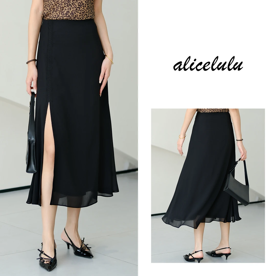 ALICE“暗夜灵羽”半身裙 精致蕾丝 修身优雅 S622183E