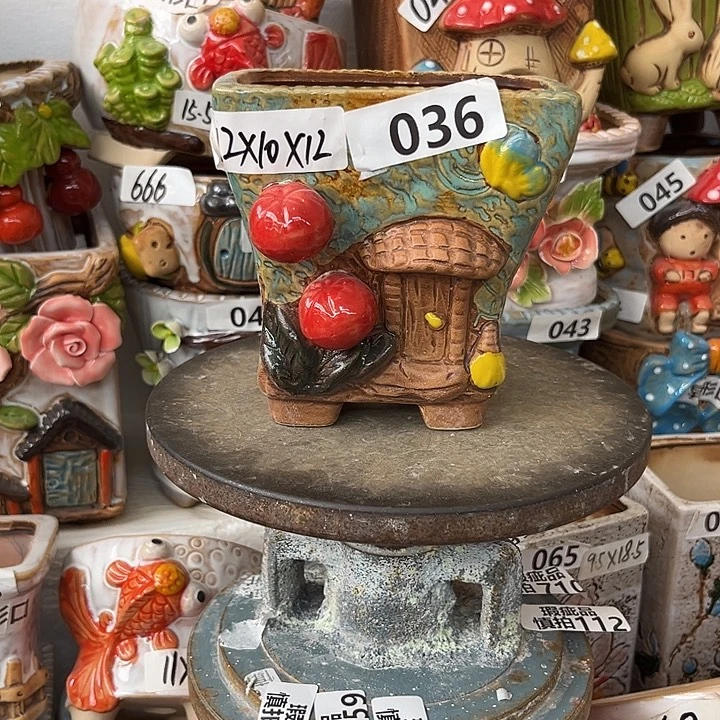 粗陶材质多肉花盆